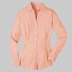 Ladies Plaid Pattern Easy Care Shirt