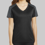 Ladies PosiCharge ® Competitor ™ Sleeve Blocked V Neck Tee