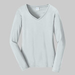 Ladies Long Sleeve Fan Favorite V Neck Tee