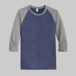 Tri Blend 3/4 Sleeve Raglan Tee